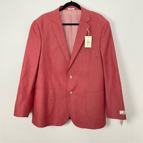 NWT Men’s Southern Pines Red-Salmon Blazer Beachy Preppy ClassicCore Coastal XL - Picture 1 of 13